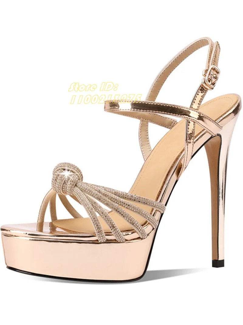 Crystal Strap Twist Platform Sandals Peep Toe Ankle Buckle Strap Stiletto Thin High Heel Champange Black Handmade Ruwnay Shoes
Crystal Strap Twist Platform Sandals Peep Toe Ankle Buckle Strap Stiletto Thin High Heel Champange Black Handmade Ruwnay Shoes