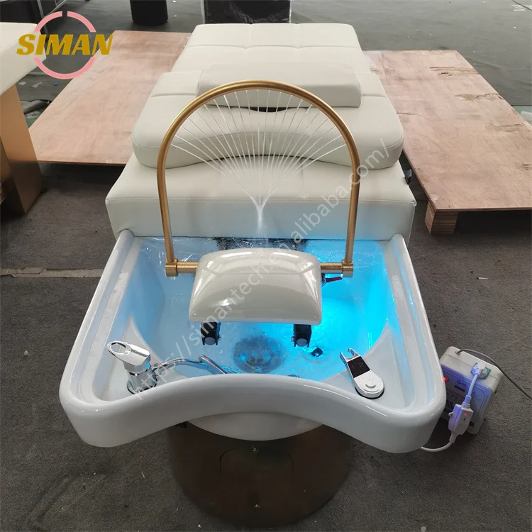 Siman Европейское лучшее качество Спа-терапия головы Массажное лечение Парикмахерская Черный шампунь-кровать с циркуляцией воды и пароваркой
Siman Европейское лучшее качество Спа-терапия головы Массажное лечение Парикмахерская Черный шампунь-кровать с циркуляцией воды и пароваркой