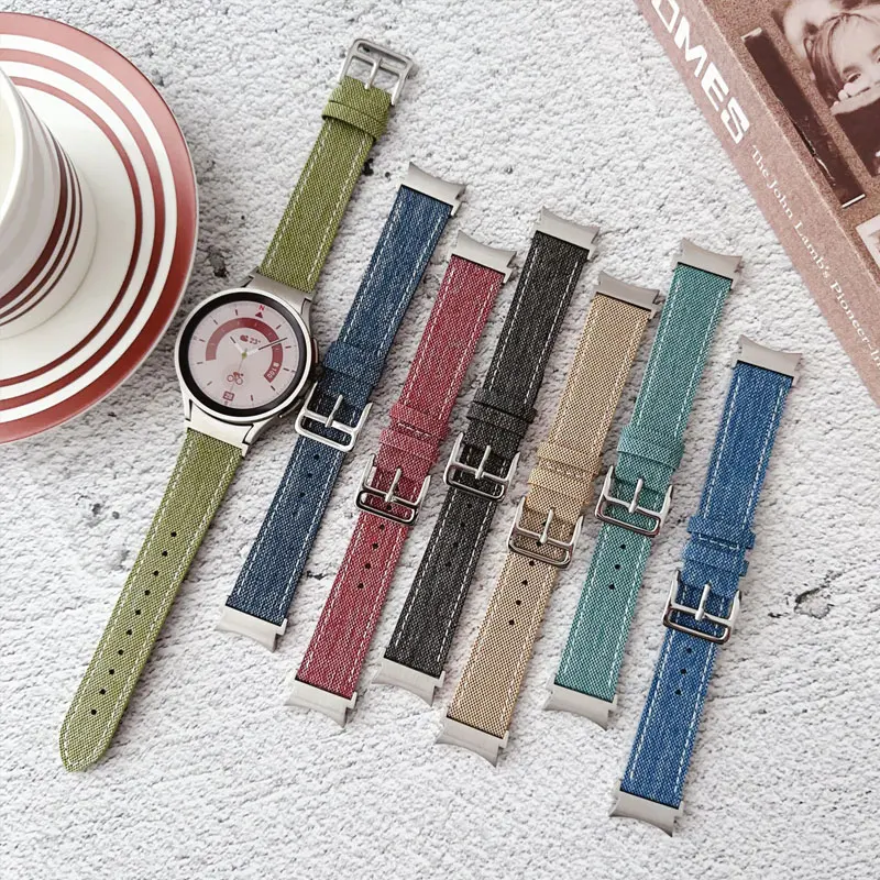 20mm Leather Quick Fit No Gaps Woven Band For Samsung Galaxy Watch 4 5 6 Nylon Cowboy StrapFor Galaxy Watch 5PRO/6 Classic 47mm
20mm Leather Quick Fit No Gaps Woven Band For Samsung Galaxy Watch 4 5 6 Nylon Cowboy StrapFor Galaxy Watch 5PRO/6 Classic 47mm