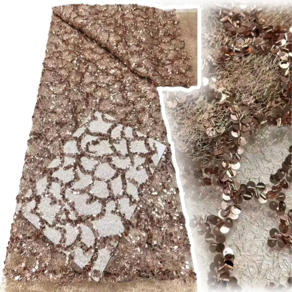 Luxury African Sequin Lace Fabric 2026 Premium French-Nigerian Lace Fabric Suitable for Christma Party Gown Sewing Material 1904
Luxury African Sequin Lace Fabric 2026 Premium French-Nigerian Lace Fabric Suitable for Christma Party Gown Sewing Material 1904