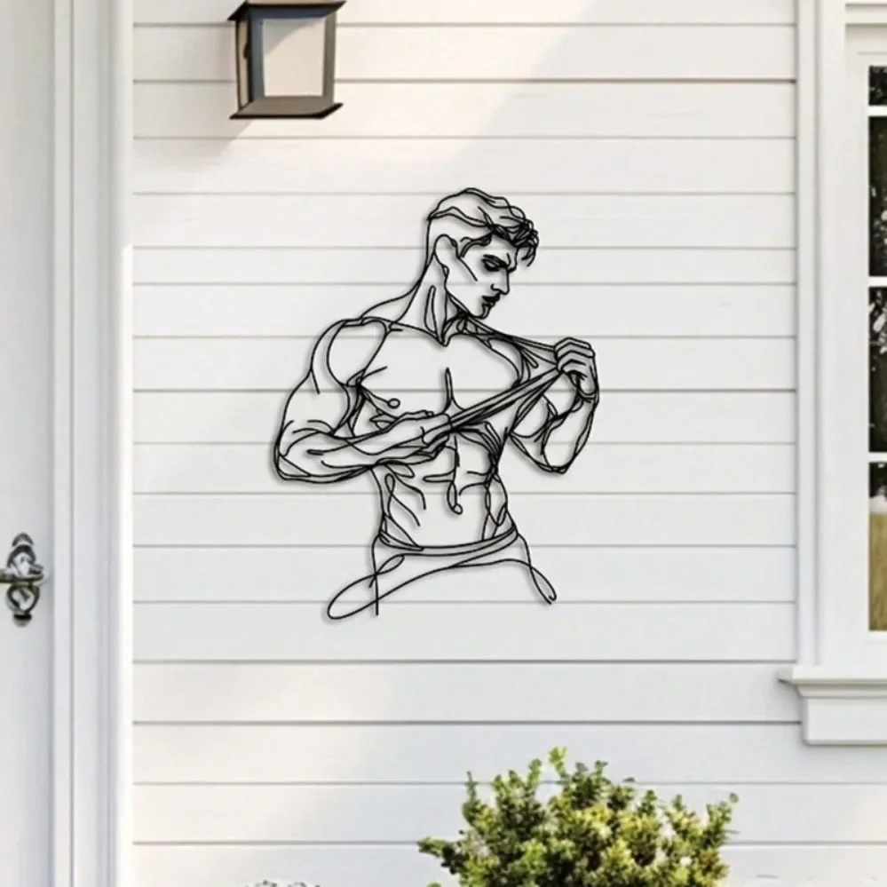 Modern Edge to Your Home,Art Revival Metal Men's Mural, Simple Mural, Multi-Functional Interior&Exterior Decoration, Suitable Fo
Modern Edge to Your Home,Art Revival Metal Men's Mural, Simple Mural, Multi-Functional Interior&Exterior Decoration, Suitable Fo