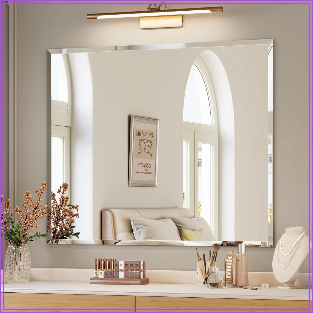 Frameless Beveled Bathroom Mirror 30x36, Wall Mount for Vanity Bedroom Entryway Living Room, Horizontal or Vertical
Frameless Beveled Bathroom Mirror 30x36, Wall Mount for Vanity Bedroom Entryway Living Room, Horizontal or Vertical