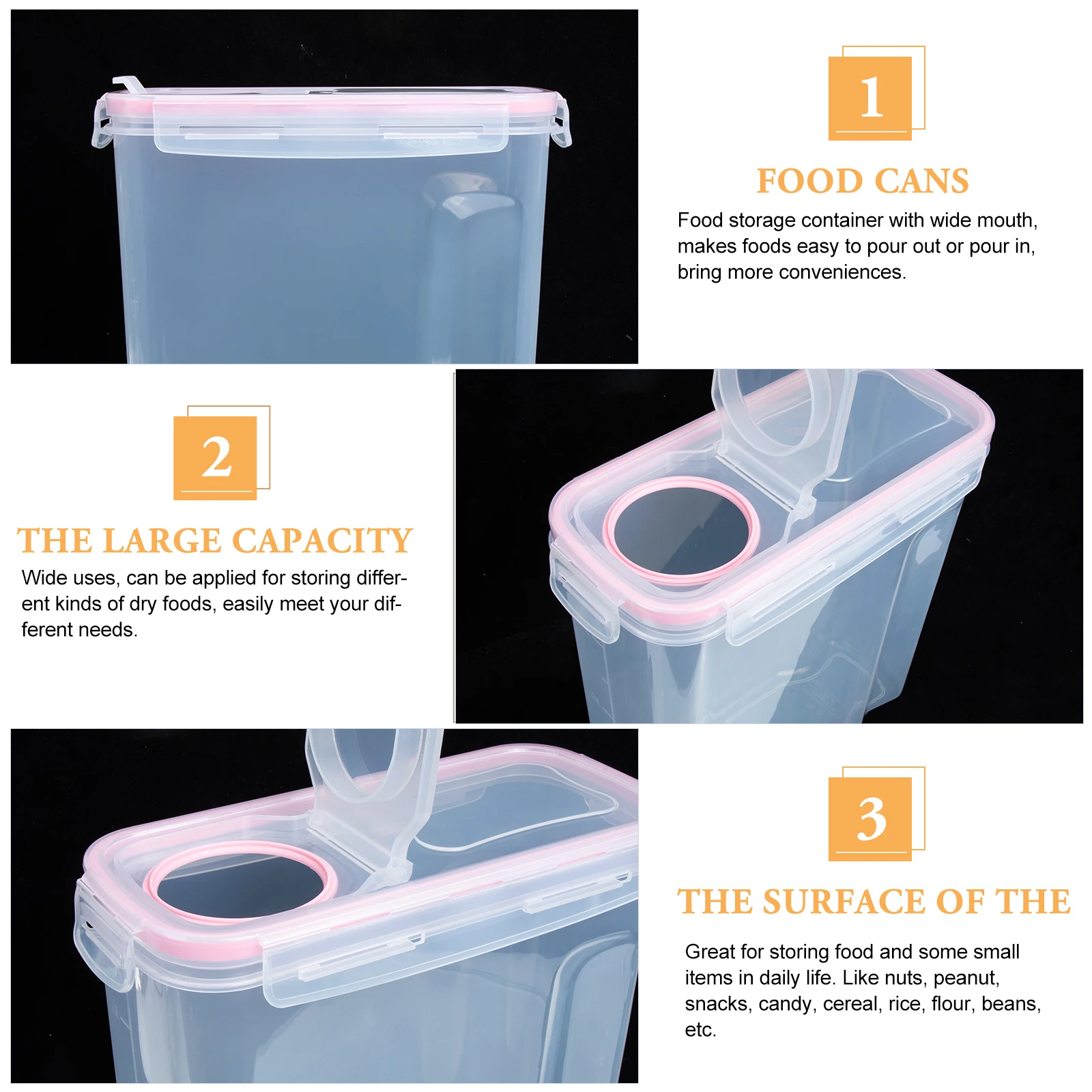 4L Food Storage Container Airtight Kitchen Pantry Organizer for Cereal Rice Flour Beans Jars Cereal Containers Storage
4L Food Storage Container Airtight Kitchen Pantry Organizer for Cereal Rice Flour Beans Jars Cereal Containers Storage