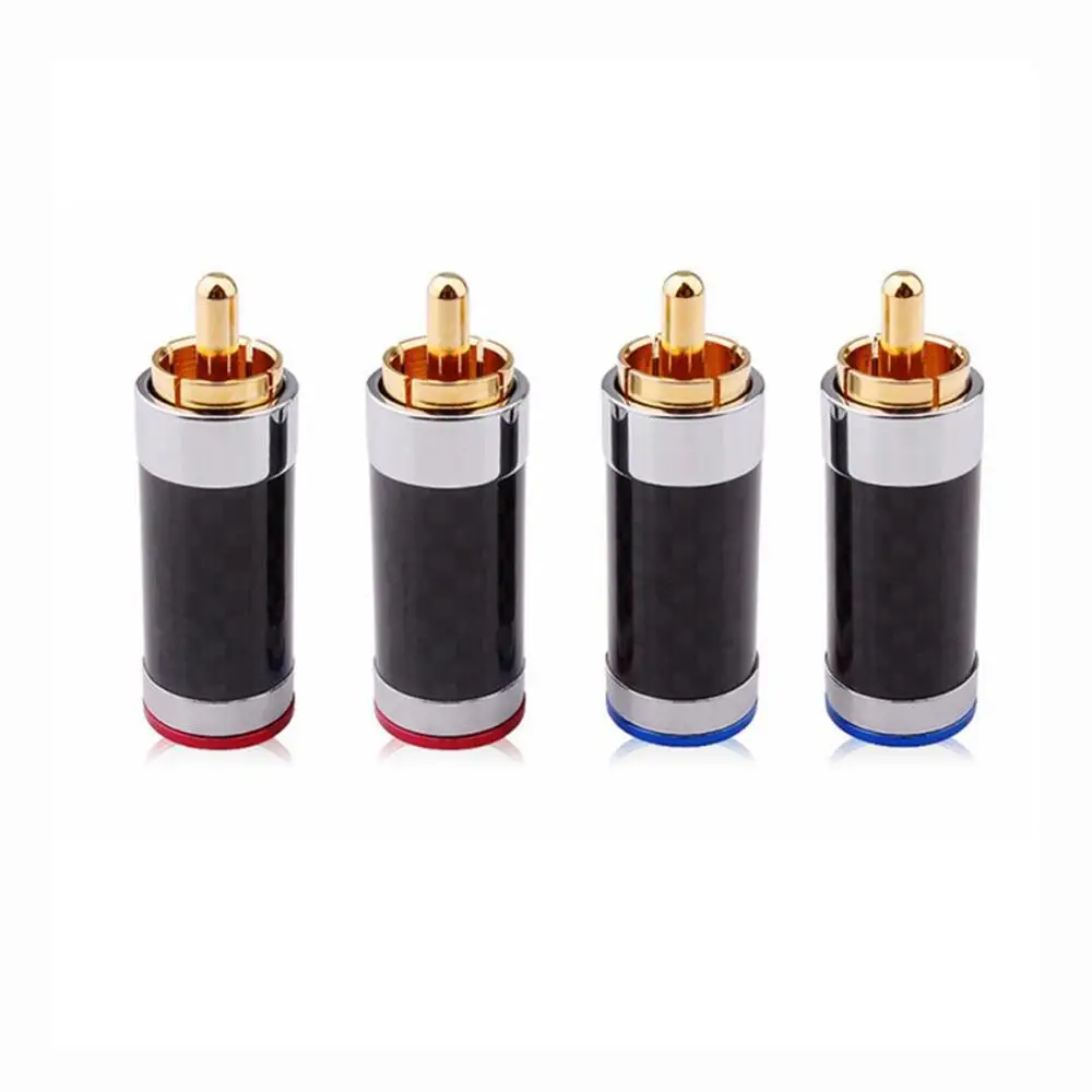 HiFi RCA Connector Male Carbon Fiber Gold Plated Plug HiFi Audio Jack Speaker RCA Socket Adapter Solder Wire RCA Termina
HiFi RCA Connector Male Carbon Fiber Gold Plated Plug HiFi Audio Jack Speaker RCA Socket Adapter Solder Wire RCA Termina