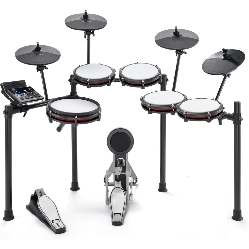 10 Piece Electric Drum Set with Quiet Mesh Pads, 10" Dual Zone Snare, Bluetooth, 440+ Sounds, Drumeo, USB MIDI, Kick Pedal
10 Piece Electric Drum Set with Quiet Mesh Pads, 10" Dual Zone Snare, Bluetooth, 440+ Sounds, Drumeo, USB MIDI, Kick Pedal
