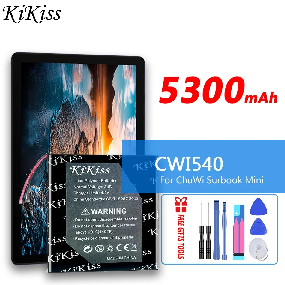 5300mAh KiKiss Powerful Battery For ChuWi Surbook Mini CWI540 Tablet PC NV30140146-2S NV301401462S Laptop Batteries
5300mAh KiKiss Powerful Battery For ChuWi Surbook Mini CWI540 Tablet PC NV30140146-2S NV301401462S Laptop Batteries