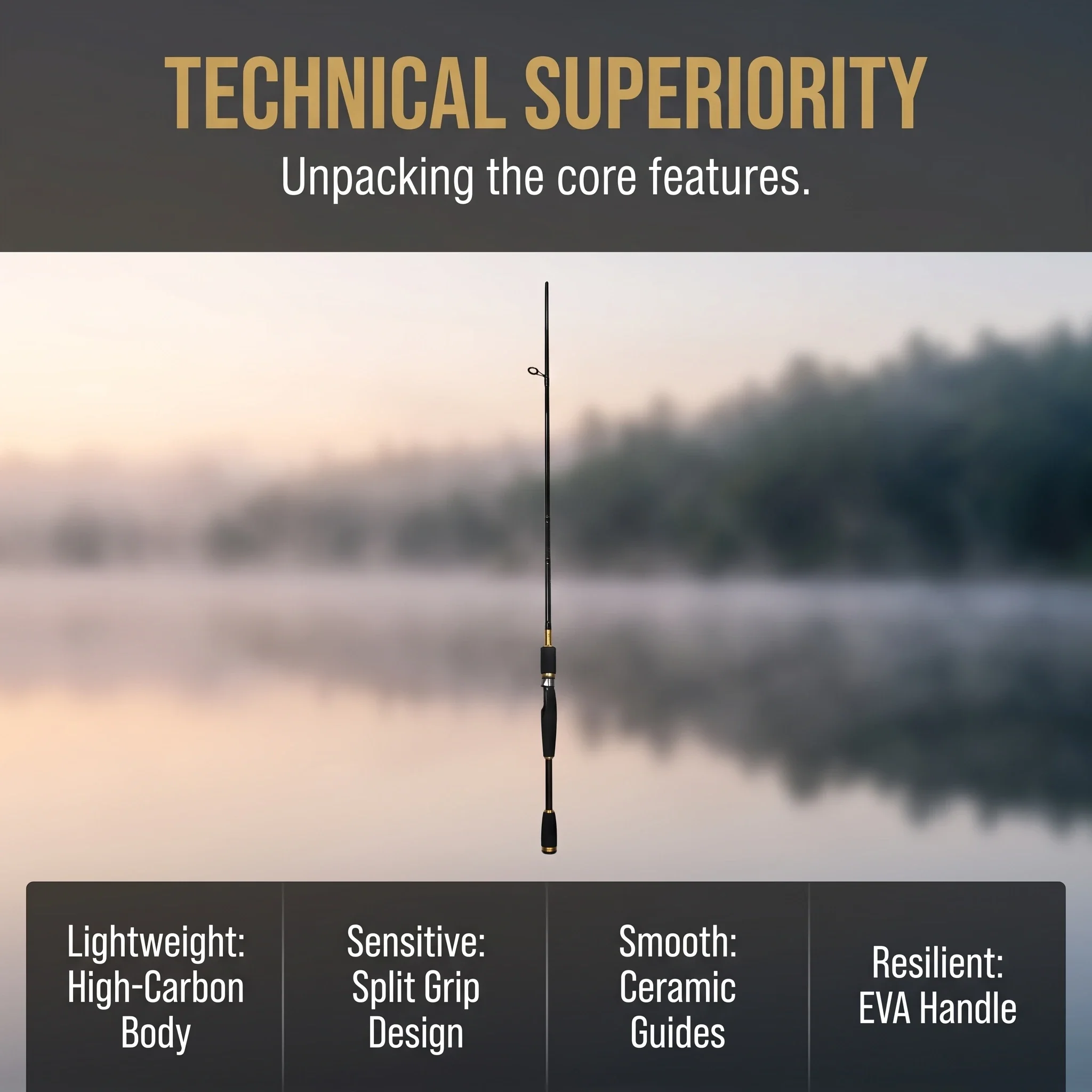 Goture High Carbon Spinning Lure Fishing Rod Split Grip Ceramic Guides Sensitive Travel Pole for Lake Stream Angling Gear
Goture High Carbon Spinning Lure Fishing Rod Split Grip Ceramic Guides Sensitive Travel Pole for Lake Stream Angling Gear