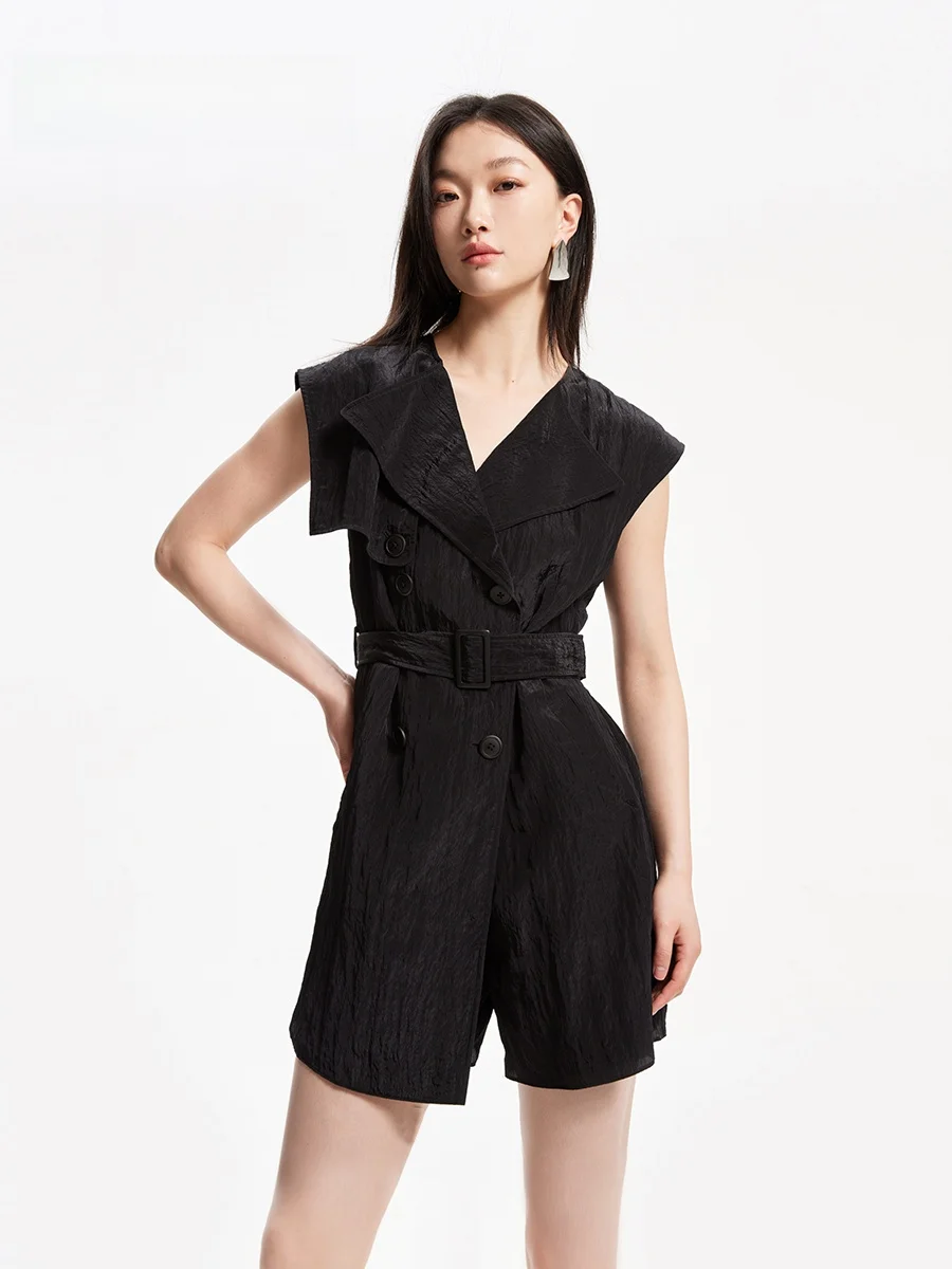 Women's Jumpsuit Spring Summer Textured V-neck Double Button Color Shorts High Waist Commute Style Nylon
Women's Jumpsuit Spring Summer Textured V-neck Double Button Color Shorts High Waist Commute Style Nylon