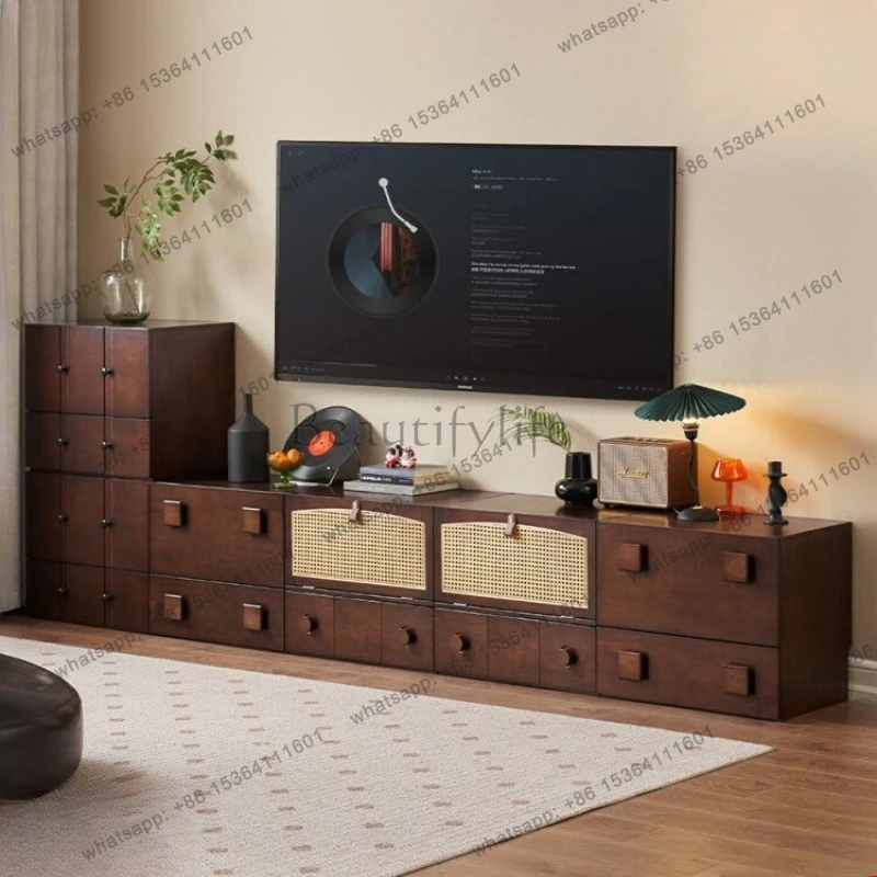 Nordic Creative Solid Wood TV Stand Modern Minimalist Living Room Black Walnut TV Cabinet Modular Combination Home Furniture FYS
Nordic Creative Solid Wood TV Stand Modern Minimalist Living Room Black Walnut TV Cabinet Modular Combination Home Furniture FYS