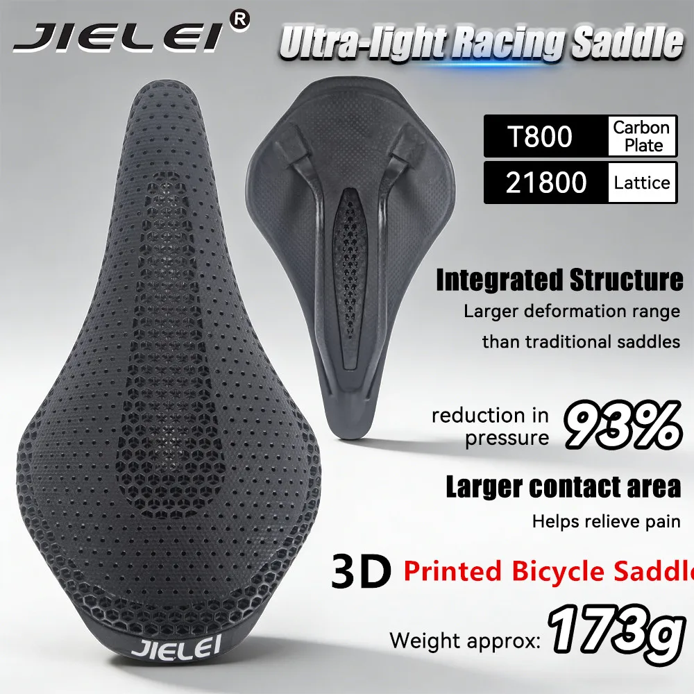 3D Printed Bicycle Saddle 264*145mm 173.5g Ultralight Carbon Fiber Hollow Comfortable Breathable MTB Gravel Road bike
3D Printed Bicycle Saddle 264*145mm 173.5g Ultralight Carbon Fiber Hollow Comfortable Breathable MTB Gravel Road bike