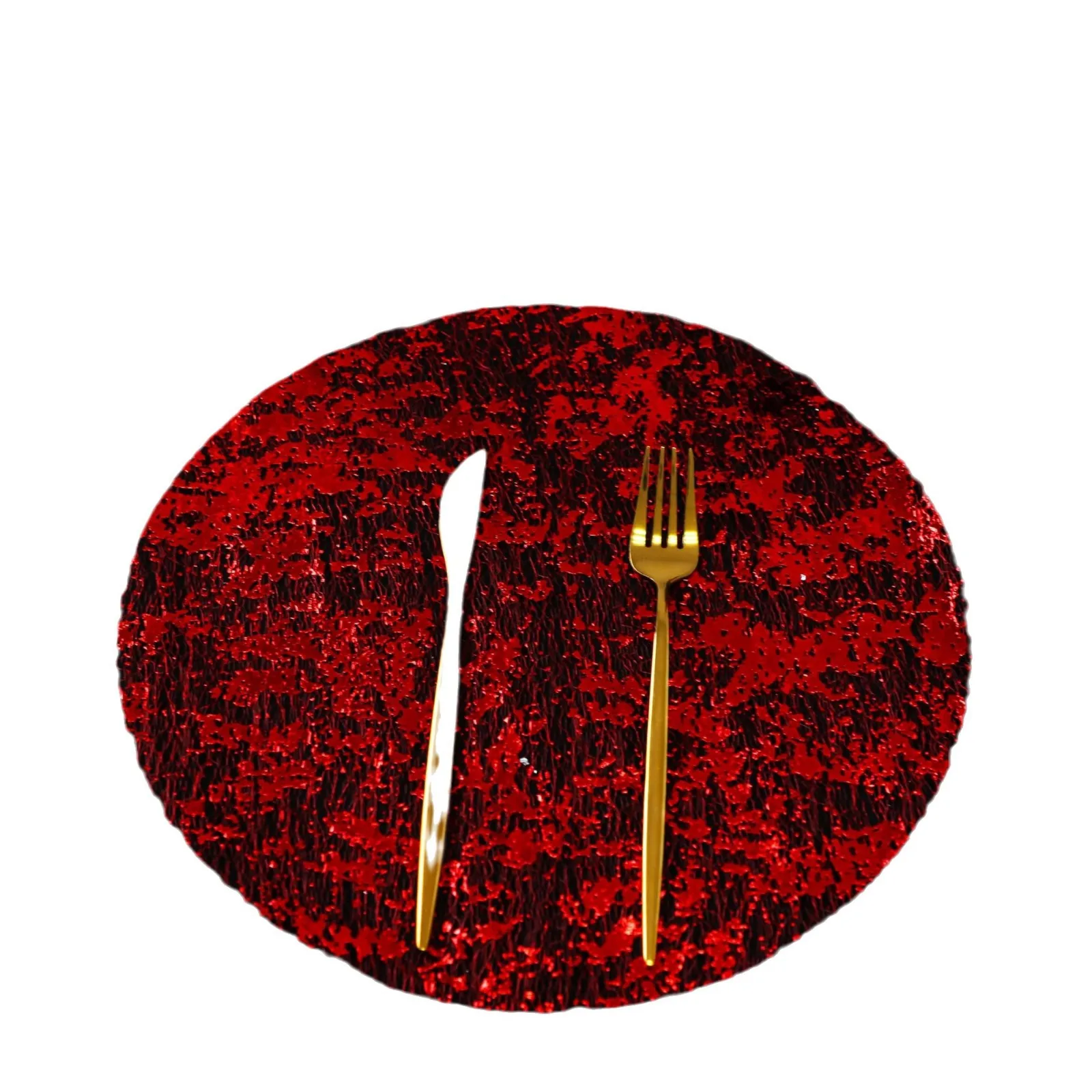 CX 6PCS metal mesh bronzing placemat, light luxury round placemat wedding festival banquet decoration
CX 6PCS metal mesh bronzing placemat, light luxury round placemat wedding festival banquet decoration