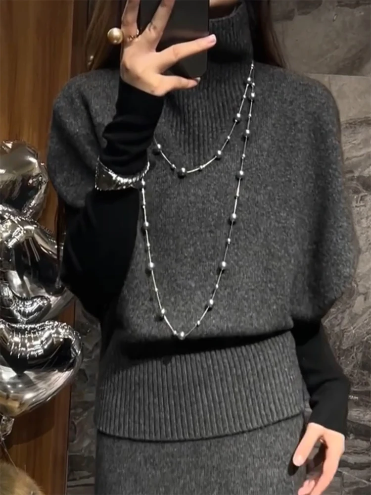 Вязаный жилет с высоким воротником для женщин больших размеров, универсальный, осенне-зимний, новый, теплый, светоотражающий свитер
Вязаный жилет с высоким воротником для женщин больших размеров, универсальный, осенне-зимний, новый, теплый, светоотражающий свитер