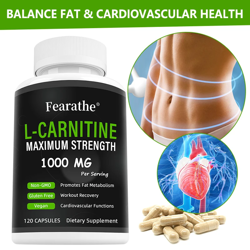 L-Carnitine Capsules, Sports Nutrition Supplement, Support Metabolism, Mental Focus, Body Condition & Muscle Wellness
L-Carnitine Capsules, Sports Nutrition Supplement, Support Metabolism, Mental Focus, Body Condition & Muscle Wellness
