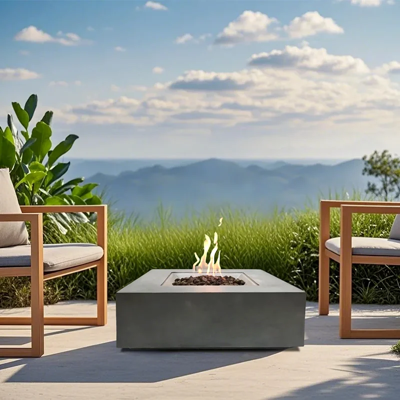 30-Inch Modern Style Freestanding Gas Fireplace for Outdoor Courtyard Heating & Decorative Element
30-Inch Modern Style Freestanding Gas Fireplace for Outdoor Courtyard Heating & Decorative Element