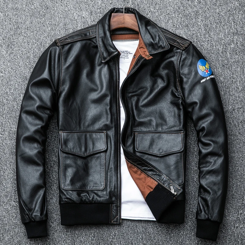 Mens Genuine Leather Jacket Slim Spring Autumn Men's Clothing Short Flight Suit Fashion Real Cowhide Jackets Chaquetas
Mens Genuine Leather Jacket Slim Spring Autumn Men's Clothing Short Flight Suit Fashion Real Cowhide Jackets Chaquetas