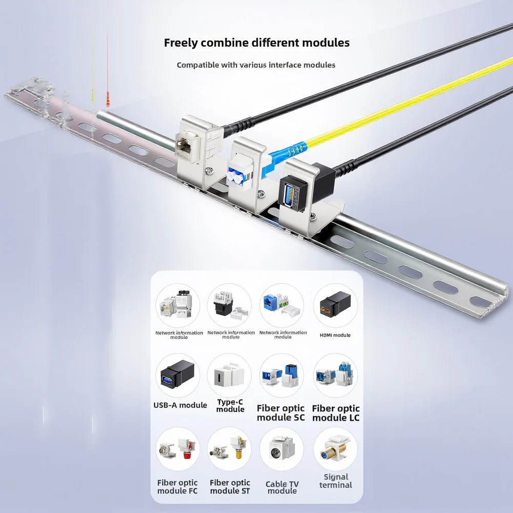 Network Module Mounting Bracket Set 2pcs Metal Construction Compatible with Standard Slide Rails and For RJ45 Modules
Network Module Mounting Bracket Set 2pcs Metal Construction Compatible with Standard Slide Rails and For RJ45 Modules