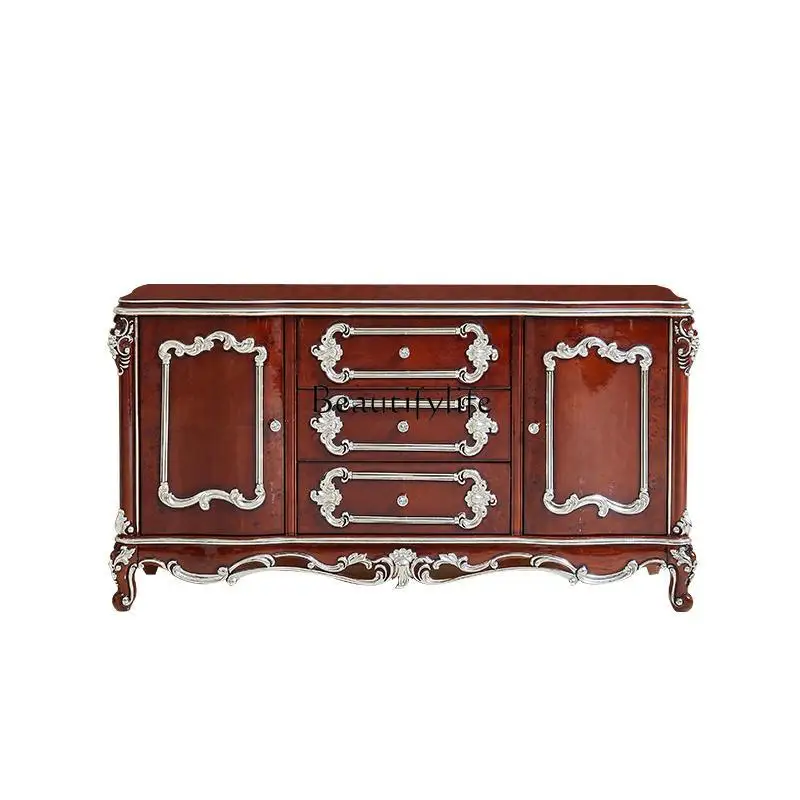 European side cabinet American all solid wood living room wine cabinet dining room carved side cabinet
European side cabinet American all solid wood living room wine cabinet dining room carved side cabinet