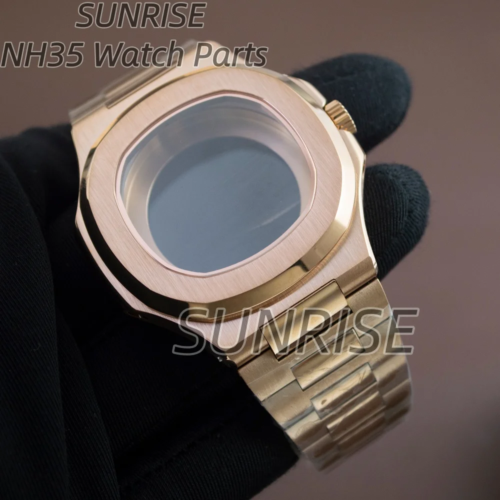 41mm Square NH35 Watch Case Rose Gold Black PVD for NH35 NH36 NH38 Movement Sapphire Crystal 30.5mm Dial Nautilus Men Case Strap
41mm Square NH35 Watch Case Rose Gold Black PVD for NH35 NH36 NH38 Movement Sapphire Crystal 30.5mm Dial Nautilus Men Case Strap