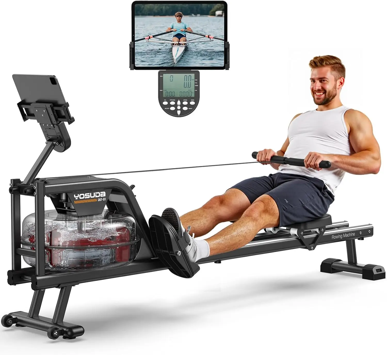 Magnetic/Water Rowing Machine for Home - Rower Machine Use with Bluetooth, App Supported, Rowing Machine
Magnetic/Water Rowing Machine for Home - Rower Machine Use with Bluetooth, App Supported, Rowing Machine