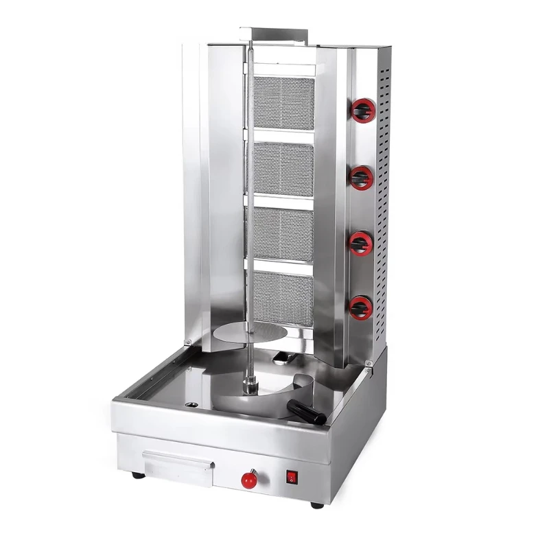 Commercial Stainless Steel Automatic 4 Burners Gas Turkey Shawarma Machine
Commercial Stainless Steel Automatic 4 Burners Gas Turkey Shawarma Machine