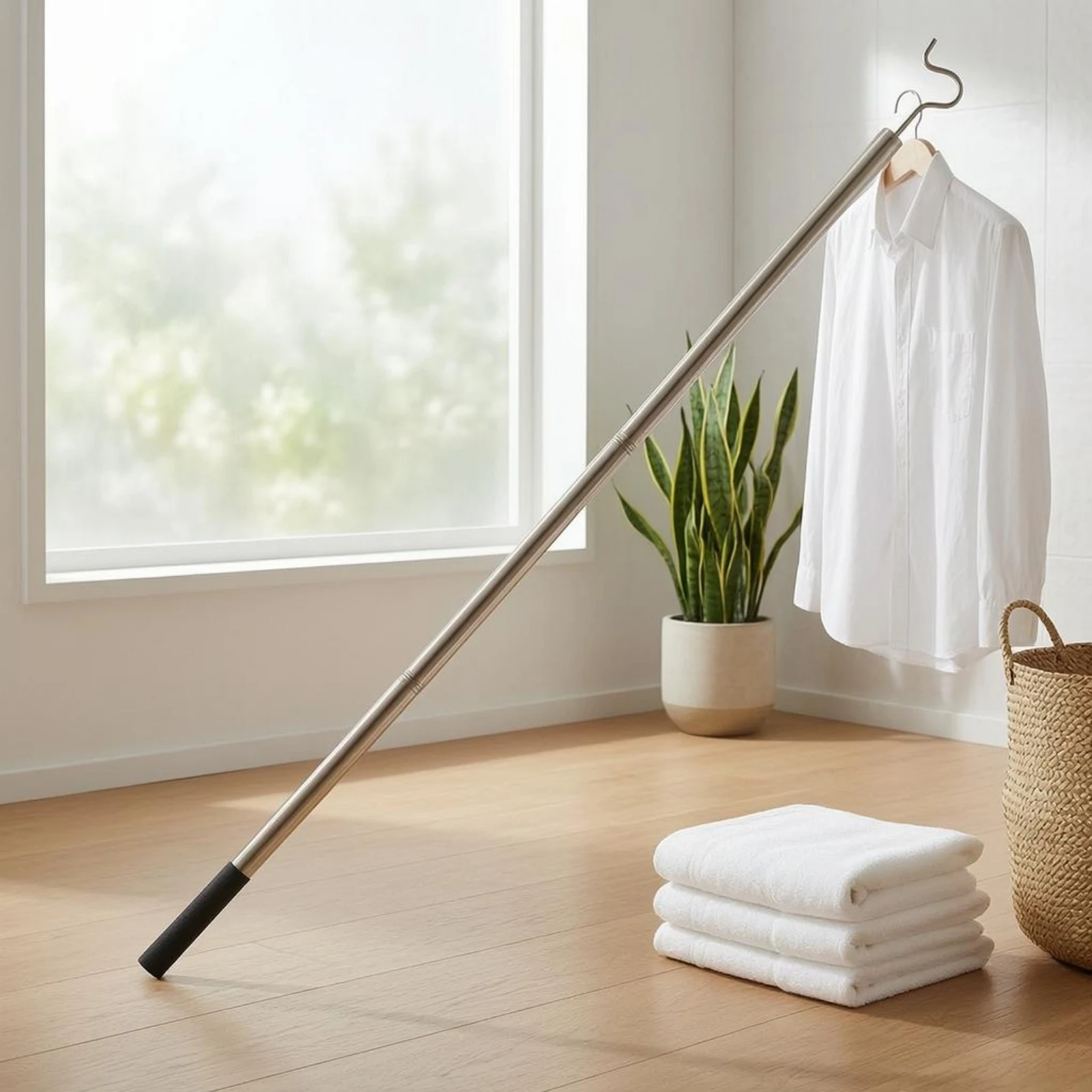 Stainless Steel Hook Rod Three-Section Adjustable Clothes Rod Household Helper Removable Home Tool Long Reach
Stainless Steel Hook Rod Three-Section Adjustable Clothes Rod Household Helper Removable Home Tool Long Reach
