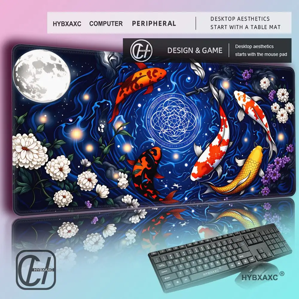 HYBXAXC Japanese Style Koi Fish Print Extended Mouse Pad XXL Waterproof Desk Pad For Gamers Home Office
HYBXAXC Japanese Style Koi Fish Print Extended Mouse Pad XXL Waterproof Desk Pad For Gamers Home Office