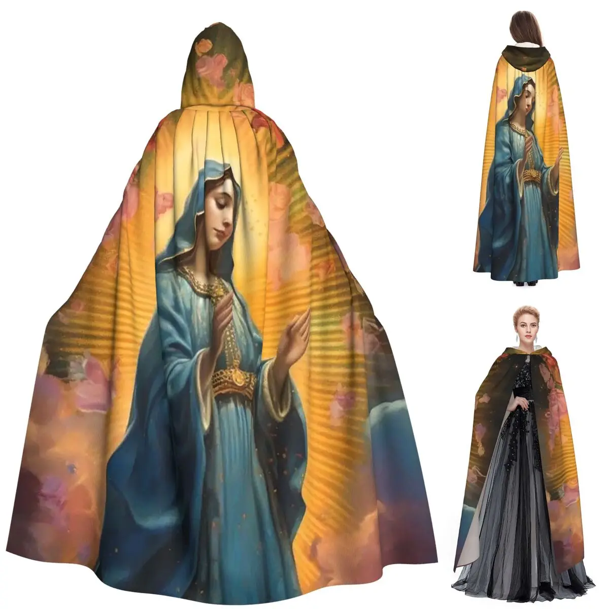 Virgin Mary Long Hooded Cloak Witch Medieval Costume Cosplay Cape HalloweenCoat Adult Unisex
Virgin Mary Long Hooded Cloak Witch Medieval Costume Cosplay Cape HalloweenCoat Adult Unisex