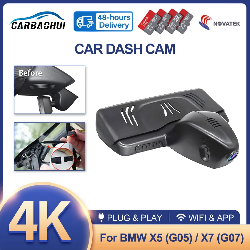 4K Dash Camera for BMW X5 G05 2019-2026/ X7 G07 2018-2022/ X3 G01 2018-2024,OEM Dashcam, Night Vision, WiFi APP Control, Car DVR
4K Dash Camera for BMW X5 G05 2019-2026/ X7 G07 2018-2022/ X3 G01 2018-2024,OEM Dashcam, Night Vision, WiFi APP Control, Car DVR