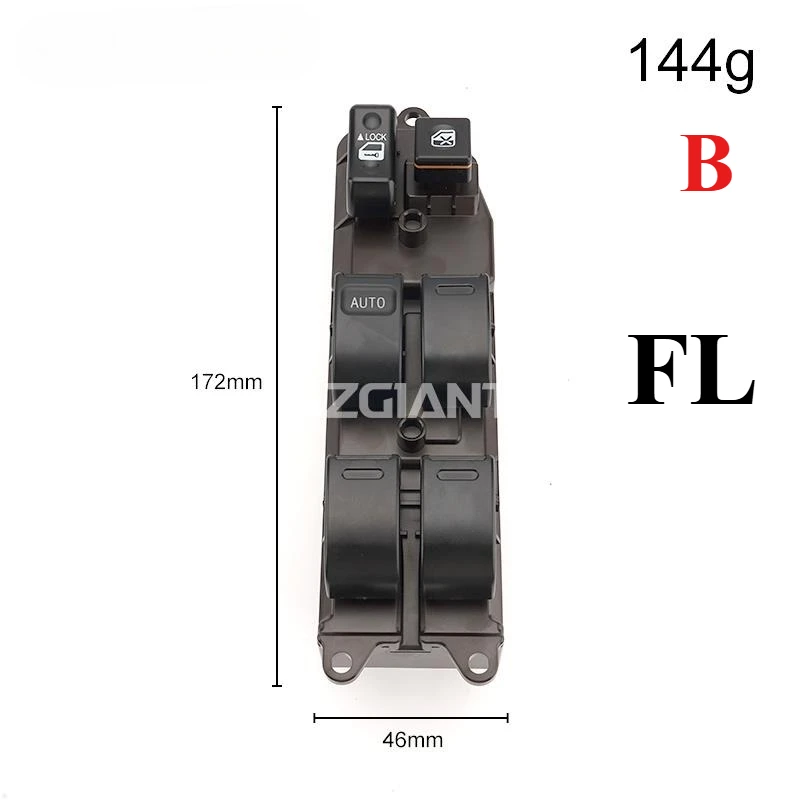 Front Left Switch for Toyota Vios 2004-2005/ Land Cruiser Prado GRJ120,KZJ120,LJ120,RZJ120,TRJ120 2002-2006 Window Lifter Button
Front Left Switch for Toyota Vios 2004-2005/ Land Cruiser Prado GRJ120,KZJ120,LJ120,RZJ120,TRJ120 2002-2006 Window Lifter Button