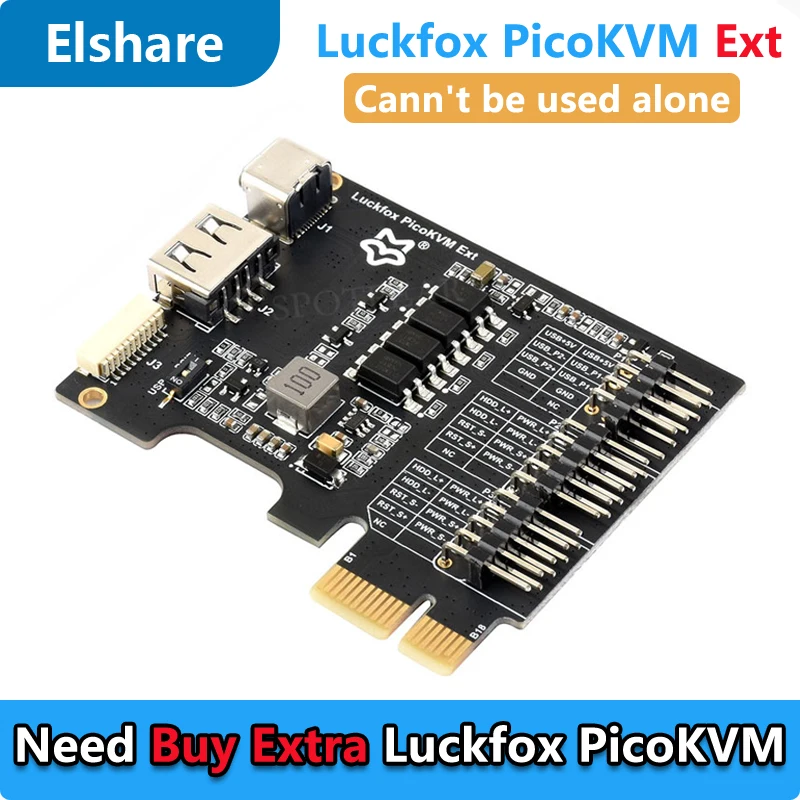 Плата расширения Luckfox PicoKVM Ext PCIe USB для удаленного управления питанием через PCIe для Luckfox PicoKVM
Плата расширения Luckfox PicoKVM Ext PCIe USB для удаленного управления питанием через PCIe для Luckfox PicoKVM
