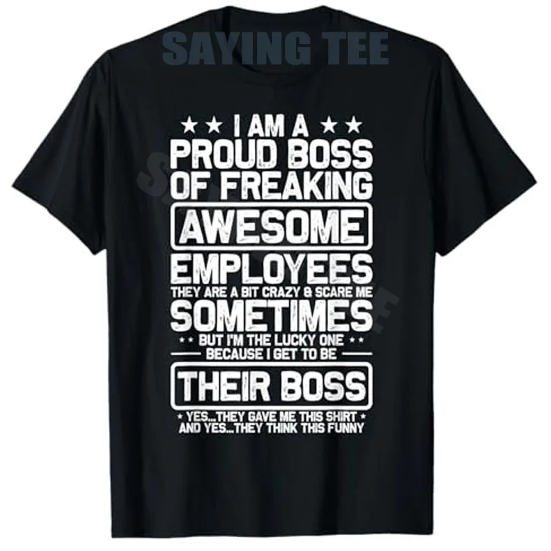 Funny Proud Boss Employee Appreciation Office Men Humor T-Shirt Fashion I Am A Proud Boss Retro Boss Saying Tee Novelty Gifts
Funny Proud Boss Employee Appreciation Office Men Humor T-Shirt Fashion I Am A Proud Boss Retro Boss Saying Tee Novelty Gifts