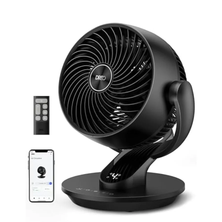 Bedroom smart fan, ABS plastic, white, voice-controlled 120 vertical and 90 oscillation, ultra-quiet 13-inch air circulator for
Bedroom smart fan, ABS plastic, white, voice-controlled 120 vertical and 90 oscillation, ultra-quiet 13-inch air circulator for