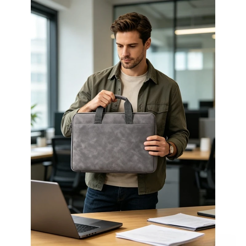 Fine Touch PU Leather Computer Bag Full‑Open Water‑Proof Shockproof Handbag Fit 13‑16 Inch Laptop
Fine Touch PU Leather Computer Bag Full‑Open Water‑Proof Shockproof Handbag Fit 13‑16 Inch Laptop