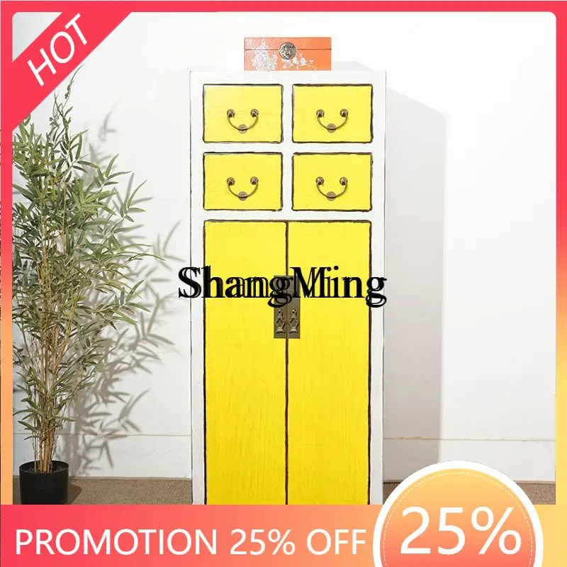 SM Chinese solid wood retro simple wardrobe living room home storage drawer cabinet
SM Chinese solid wood retro simple wardrobe living room home storage drawer cabinet