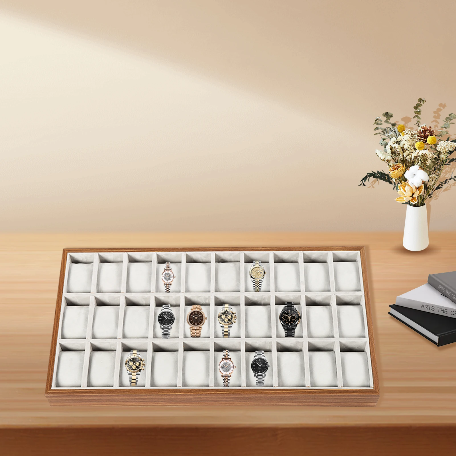30/24-Compartment Watch Box: Ideal Storage and Display for Collectors, Organize and Showcase Your Watch Collection in Style
30/24-Compartment Watch Box: Ideal Storage and Display for Collectors, Organize and Showcase Your Watch Collection in Style