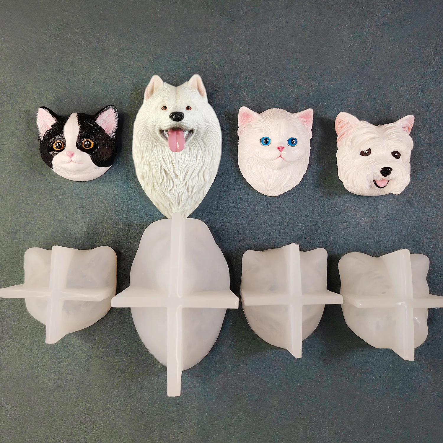 Aroma Gypsum Car Air Outlet Decoration Silicone Mold Kitten Head Samoyesi Highland Dog Head Resin Mold Animal Design Candle Mold
Aroma Gypsum Car Air Outlet Decoration Silicone Mold Kitten Head Samoyesi Highland Dog Head Resin Mold Animal Design Candle Mold