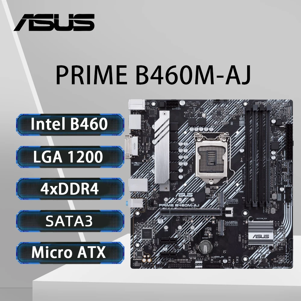 Материнская плата ASUS PRIME B460M-AJ LGA 1200, поддержка процессора Intel i9-10900KF i7-10700K i5-10600 4xDDR4 128 ГБ HDMI 2xM.2 mATX
Материнская плата ASUS PRIME B460M-AJ LGA 1200, поддержка процессора Intel i9-10900KF i7-10700K i5-10600 4xDDR4 128 ГБ HDMI 2xM.2 mATX