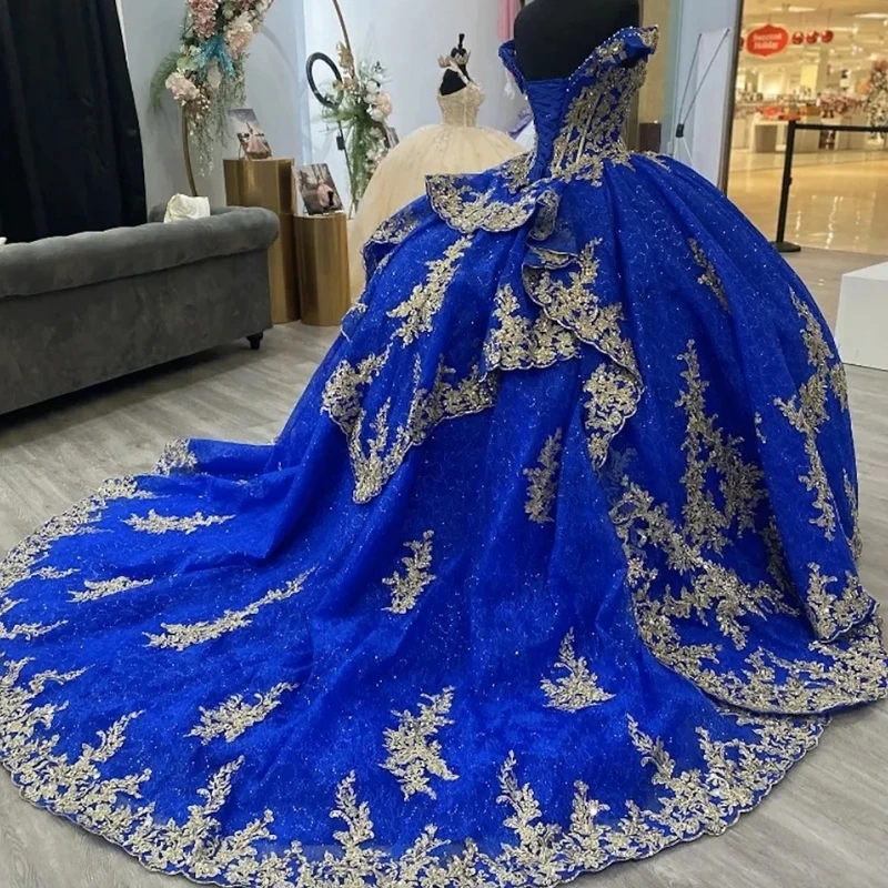 High Quality Mexican Women Birthday Party Prom Dress Cap Sleeve Gold Applique Puffy Vestido De xv Anos Quinceanera 15 Customized
High Quality Mexican Women Birthday Party Prom Dress Cap Sleeve Gold Applique Puffy Vestido De xv Anos Quinceanera 15 Customized