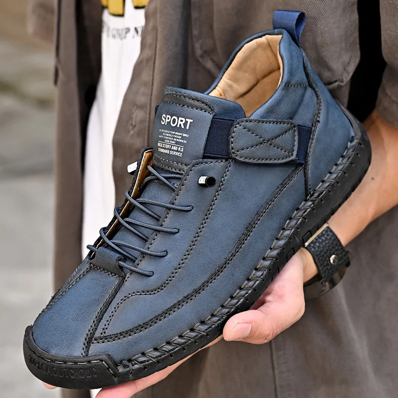 Casual men's leather shoes 2025 spring trend leather shoes outdoor workwear retro stitching mid high top men's shoes
Casual men's leather shoes 2025 spring trend leather shoes outdoor workwear retro stitching mid high top men's shoes