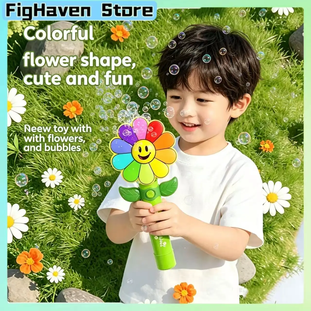 Luminous Sunflower Bubble Machine Toy One-Key Start LED Glowing Flower Bubble Blower for boys and girls Outdoor Summer Toys Gift
Luminous Sunflower Bubble Machine Toy One-Key Start LED Glowing Flower Bubble Blower for boys and girls Outdoor Summer Toys Gift