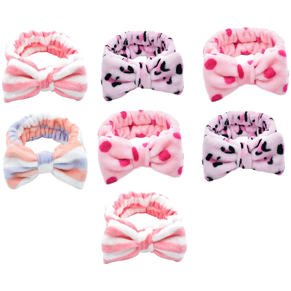 7Pcs Skin Friendly Elastic Bowknot Headband for Women Face Washing Shower Makeup Yoga Running Hair Hoops Adorable Coral Fleece
7Pcs Skin Friendly Elastic Bowknot Headband for Women Face Washing Shower Makeup Yoga Running Hair Hoops Adorable Coral Fleece