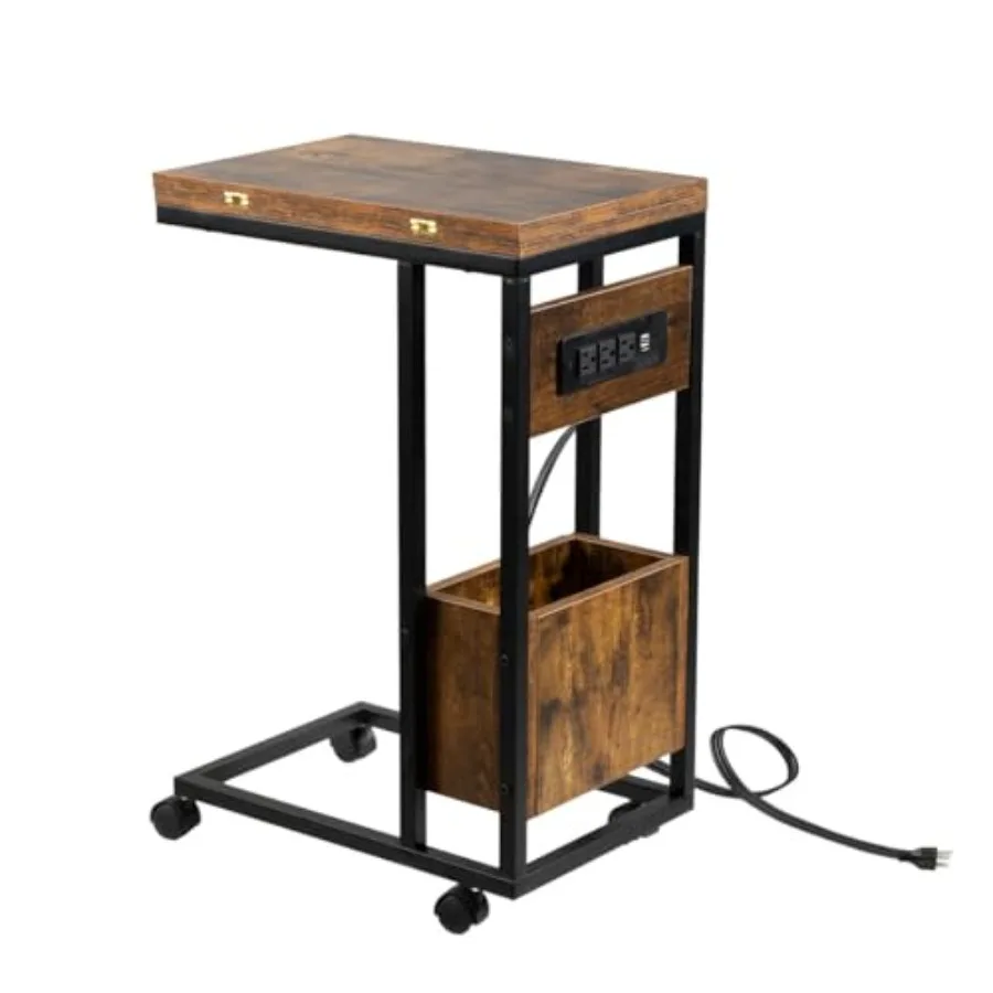 C Shaped End Table with Charging Station and Foldable Tabletop Folding TV Tray Table with Storage Laptop Table for Couch C Tabl
C Shaped End Table with Charging Station and Foldable Tabletop Folding TV Tray Table with Storage Laptop Table for Couch C Tabl