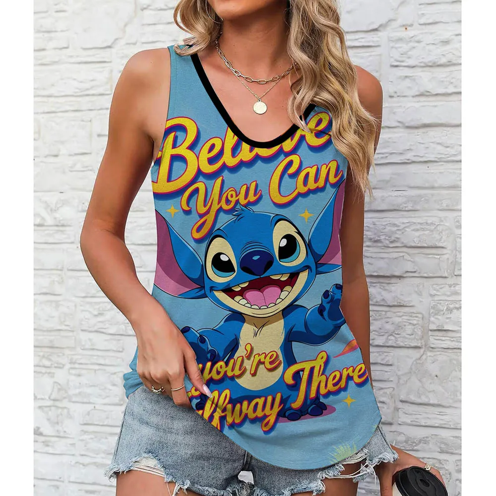 Летний женский жилет с принтом Lilo&Stitch, модная уличная одежда, жилет большого размера с круглым вырезом, женская без рукавов с открытыми плечами
Летний женский жилет с принтом Lilo&Stitch, модная уличная одежда, жилет большого размера с круглым вырезом, женская без рукавов с открытыми плечами
