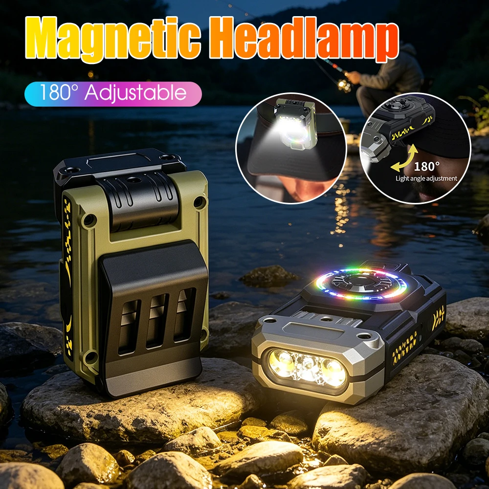 K170 Waterproof Strong Light Headlamp Aluminum Alloy with 3-color Main Light + RGB Side Lights for Work Light Hiking Fishing
K170 Waterproof Strong Light Headlamp Aluminum Alloy with 3-color Main Light + RGB Side Lights for Work Light Hiking Fishing