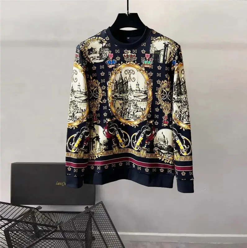 Europe and the United States men's 2023 winter new Long sleeve round neck palace vintage print Fashion hoodie
Europe and the United States men's 2023 winter new Long sleeve round neck palace vintage print Fashion hoodie