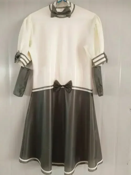 New 100% Rubber Handmade Temperament Smoke Gray and White Long Dress Halloween costume partyunique
New 100% Rubber Handmade Temperament Smoke Gray and White Long Dress Halloween costume partyunique