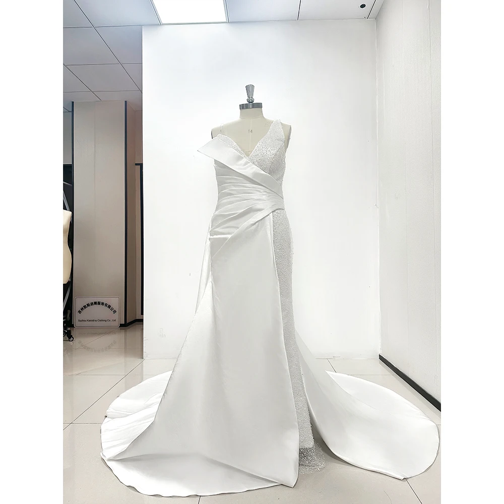 Chic White Evening Dresses Sweetheart Sleeveless Pleat Sequined Sleeveless Prom Dresses Elegant Women Customized Gowns 2024
Chic White Evening Dresses Sweetheart Sleeveless Pleat Sequined Sleeveless Prom Dresses Elegant Women Customized Gowns 2024