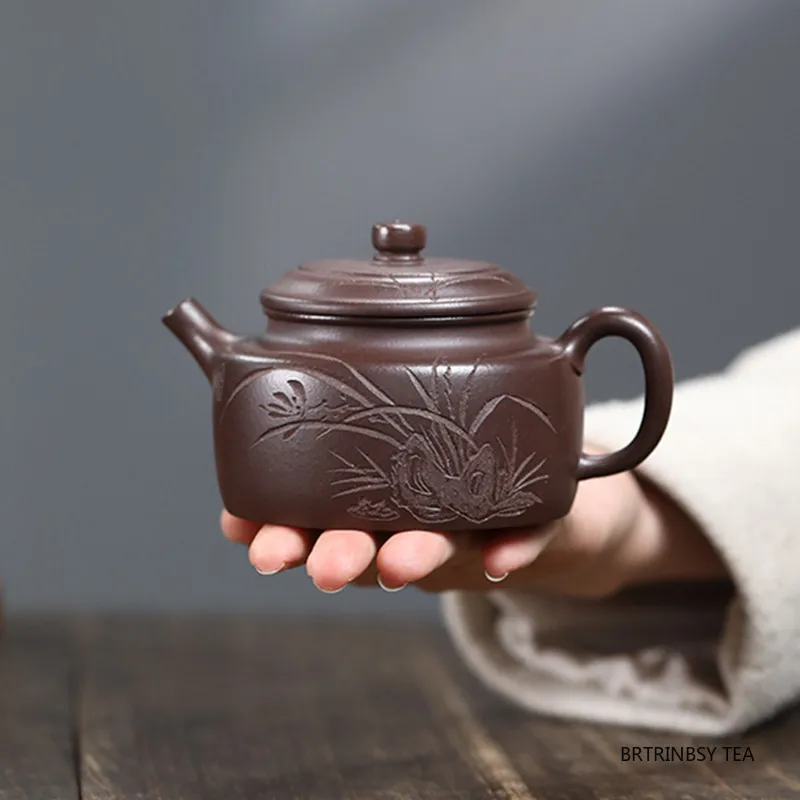 210ml Chinese Yixing Purple Clay Teapot Handmade Orchid Stone Tea Pot Beauty Tea Infuser Kettle Household Zisha Tea Set Teaware
210ml Chinese Yixing Purple Clay Teapot Handmade Orchid Stone Tea Pot Beauty Tea Infuser Kettle Household Zisha Tea Set Teaware