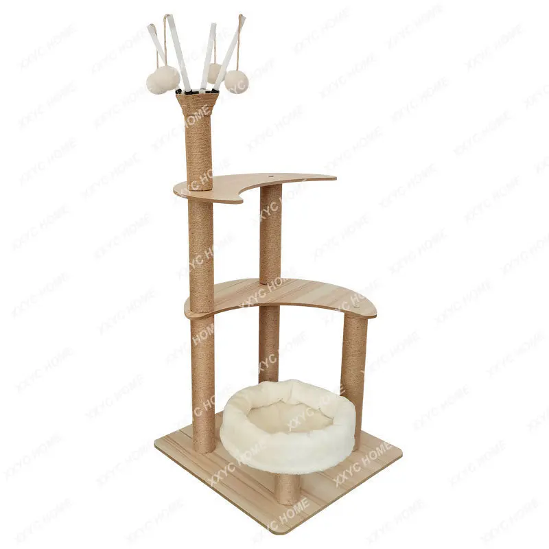 Wooden Cat Climbing Frame Cat Nest Multi-Layer Cat Climbing Scratching Post Hemp Rope Cat Climbing Frame Branches Cat Toy
Wooden Cat Climbing Frame Cat Nest Multi-Layer Cat Climbing Scratching Post Hemp Rope Cat Climbing Frame Branches Cat Toy