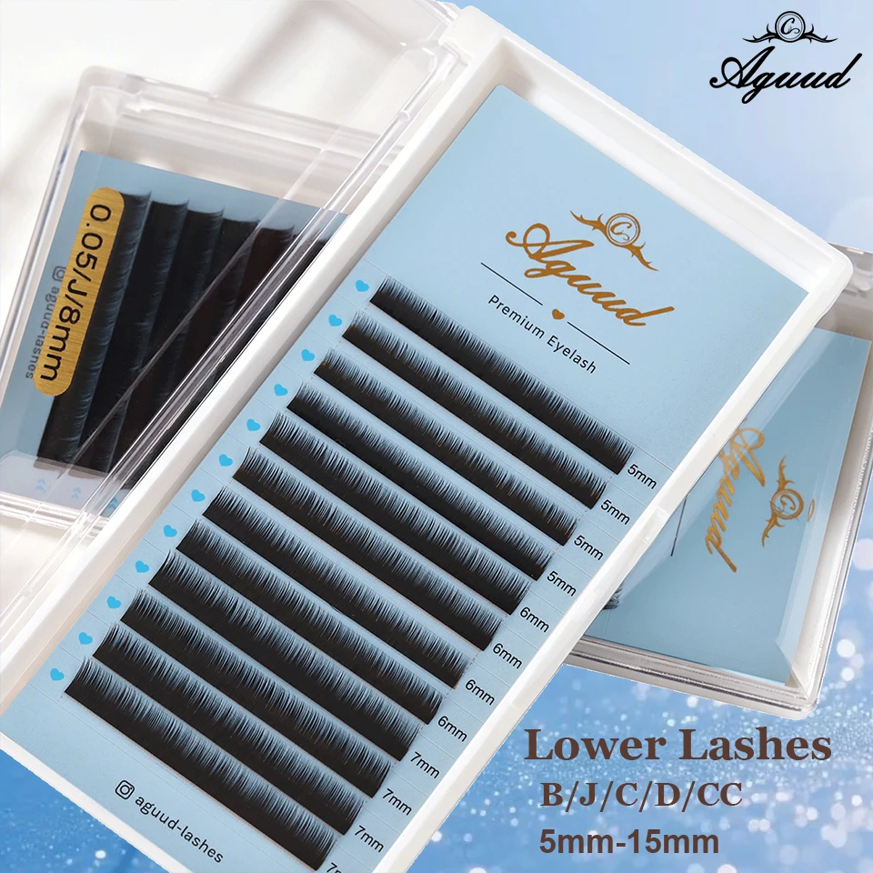 Aguud Lower Lashes 5mm-15mm Matte Black Soft Individual Eyelashes Extensions Korean PBT Russian Volume Lashes Makeup Cillios
Aguud Lower Lashes 5mm-15mm Matte Black Soft Individual Eyelashes Extensions Korean PBT Russian Volume Lashes Makeup Cillios